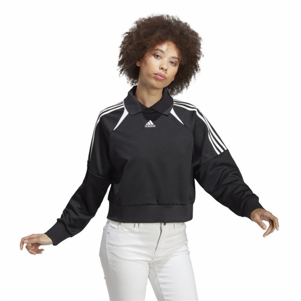 Adidas Black Sweatshirt with White Stripes